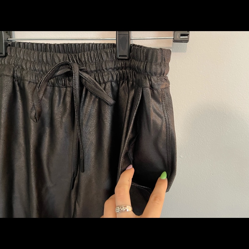 Fake leather joggers size xs never worn